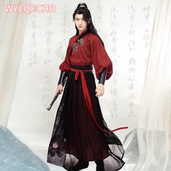 Halloween Nobility Cosplay Costume for Men Oversized Chinese Traditional Clothes Vintage Red Black Wuxia Hanfu Outfit for Men