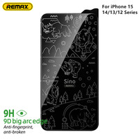 REMAX Full Cover 9H Tempered Glass for iPhone 15 15Pro 14/13/12 Series Screen protector 0.3mm film Explosion proof