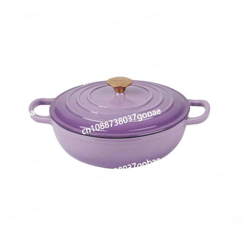 

Эмалированная кастрюля Чугунная бытовая чашка для тушения Кастрюля для супа Рагу с антипригарным покрытием Индукционная плита Кастрюля для приготовления пищи