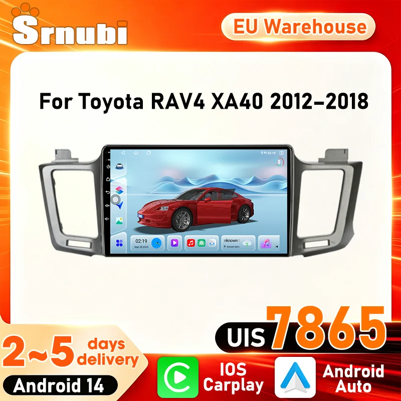 Lecteur multimédia de navigation GPS pour Toyota RAV4 2012-2018, autoradio Android Auto Carplay UIS7865 8 cœurs DSP Audio 5GHz WIFI FM AM Écran stéréo