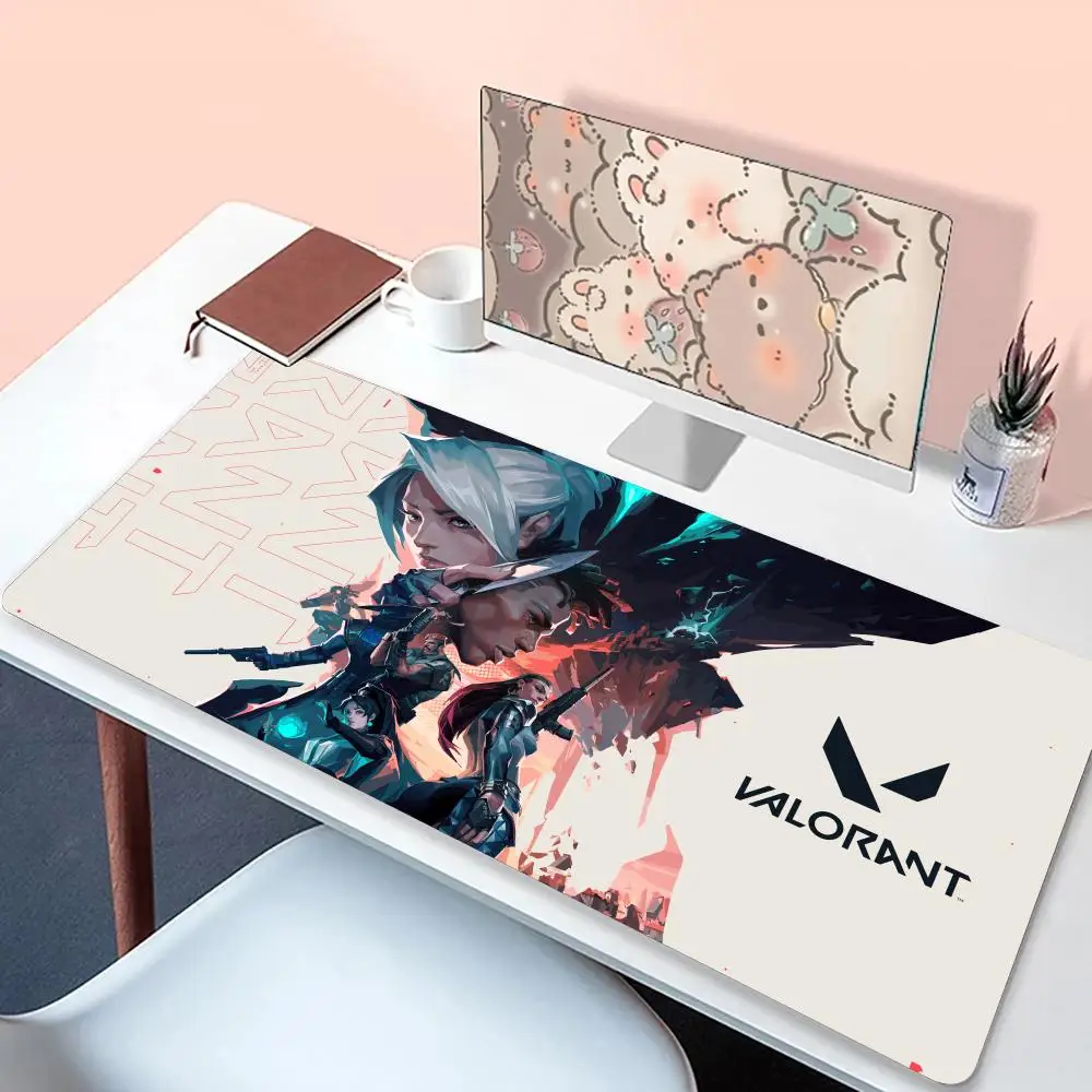 Non-Slip Rubber Edge locking mousepads  V_valorant escritorio Mouse Pad Game play mats kawaii for notebook PC
