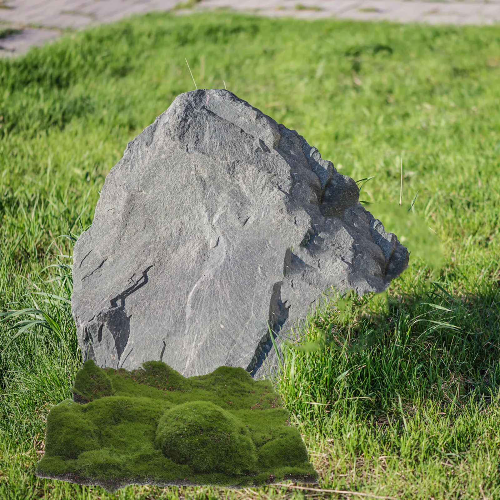 

30cm X 30cm High Realism Faux Moss Turf Mat for Miniature Gardens Terrariums Patio Decor Reusable Versatile Use