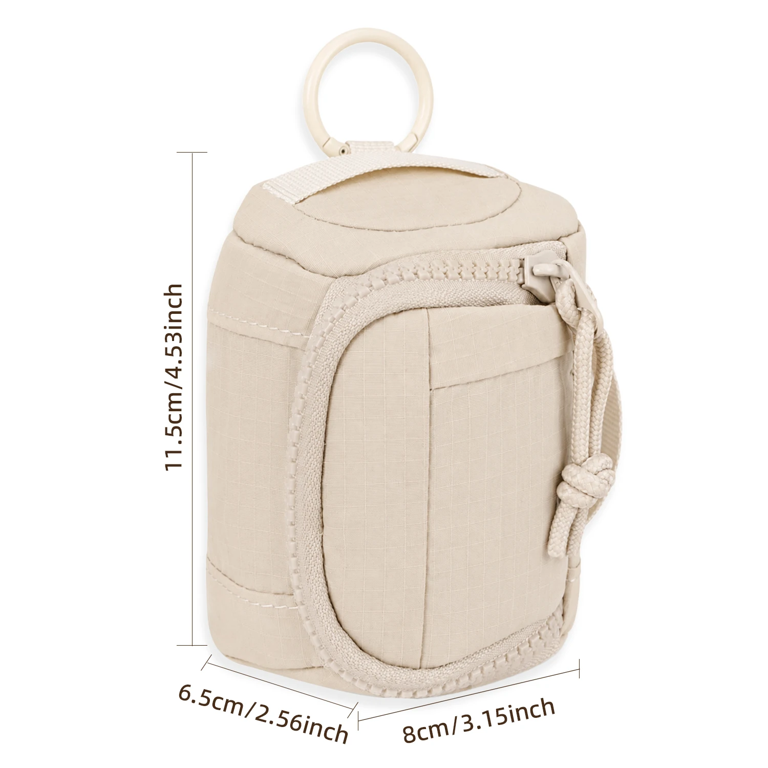 Mini-Schlüsselanhänger-Tasche, tragbare kleine Münzbörse, Etui für Ohrhörer, Kartenhalter mit Clip, Reise-Organizer-Tasche für Rucksack und Handtasche – Detail 9