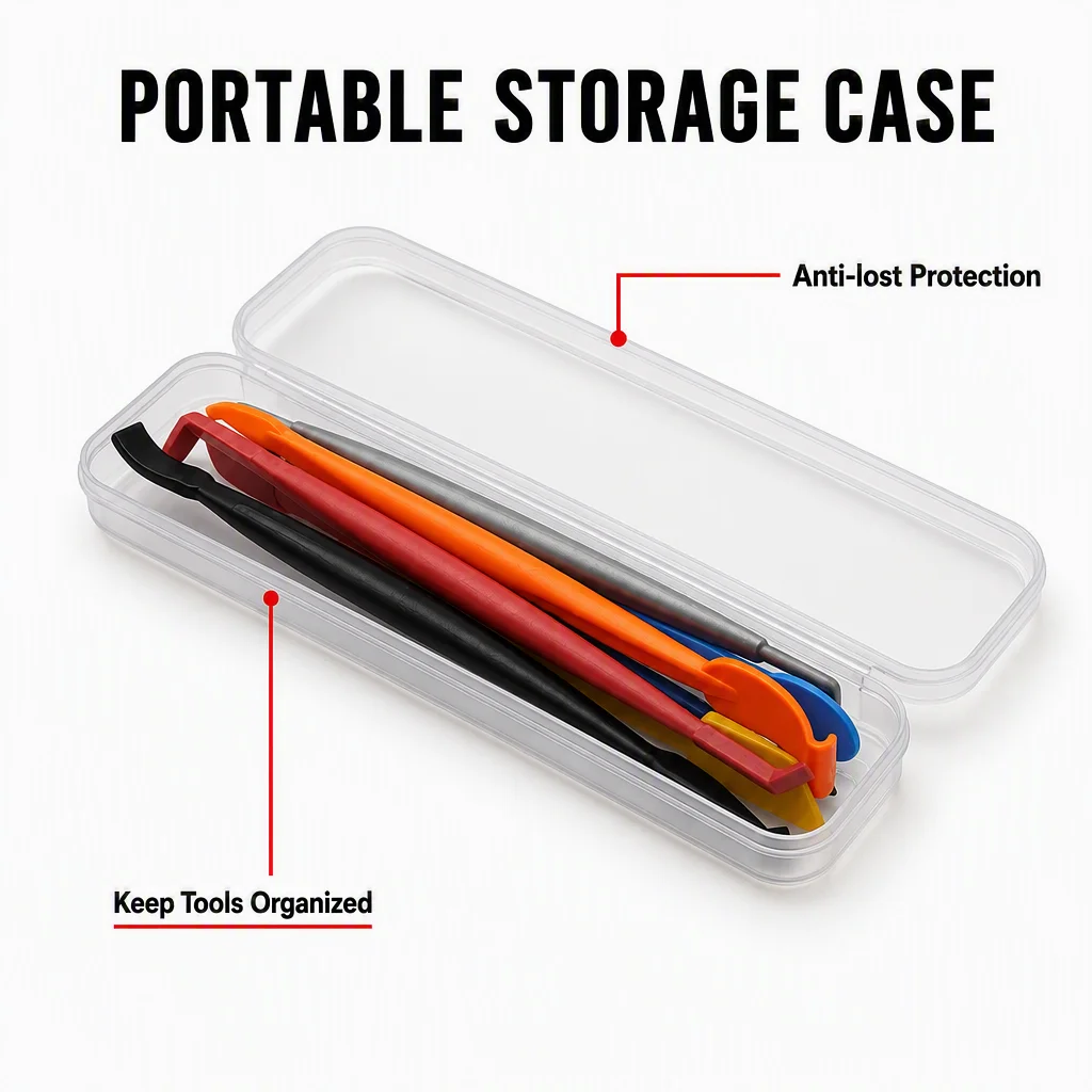 MULE 7Pcs Magnetic Tucking Tool Set Car Window Tint Squeegee Vinyl Wrap Film PPF No Scratch TPU Edge Tools with Storage Case