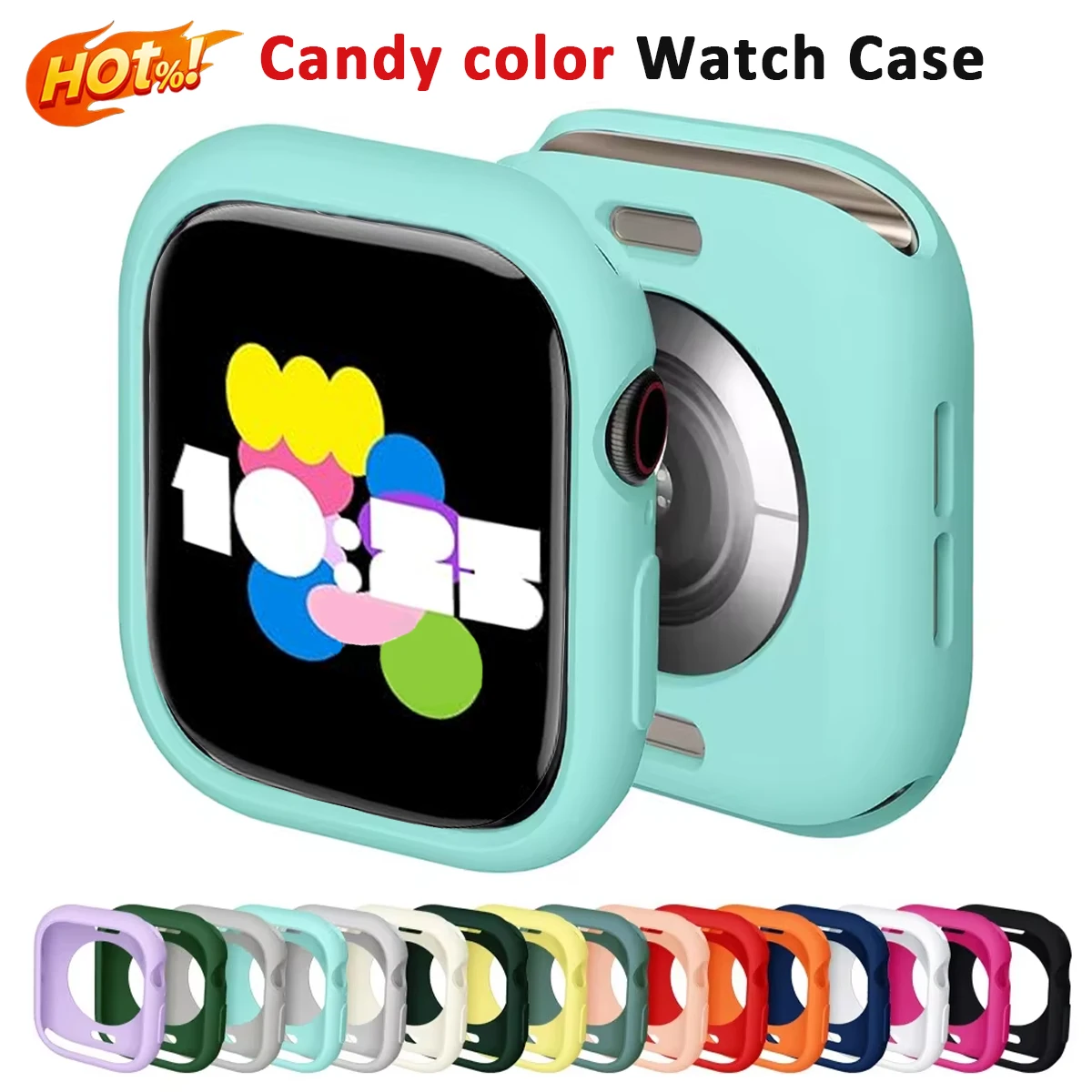 Candy Soft Silikonhülle für Apple Watch Cover 11 10 9 8 7 6 Schutz für iWatch Series 46mm 42mm 45mm 44mm 40mm 41mm Stoßfänger