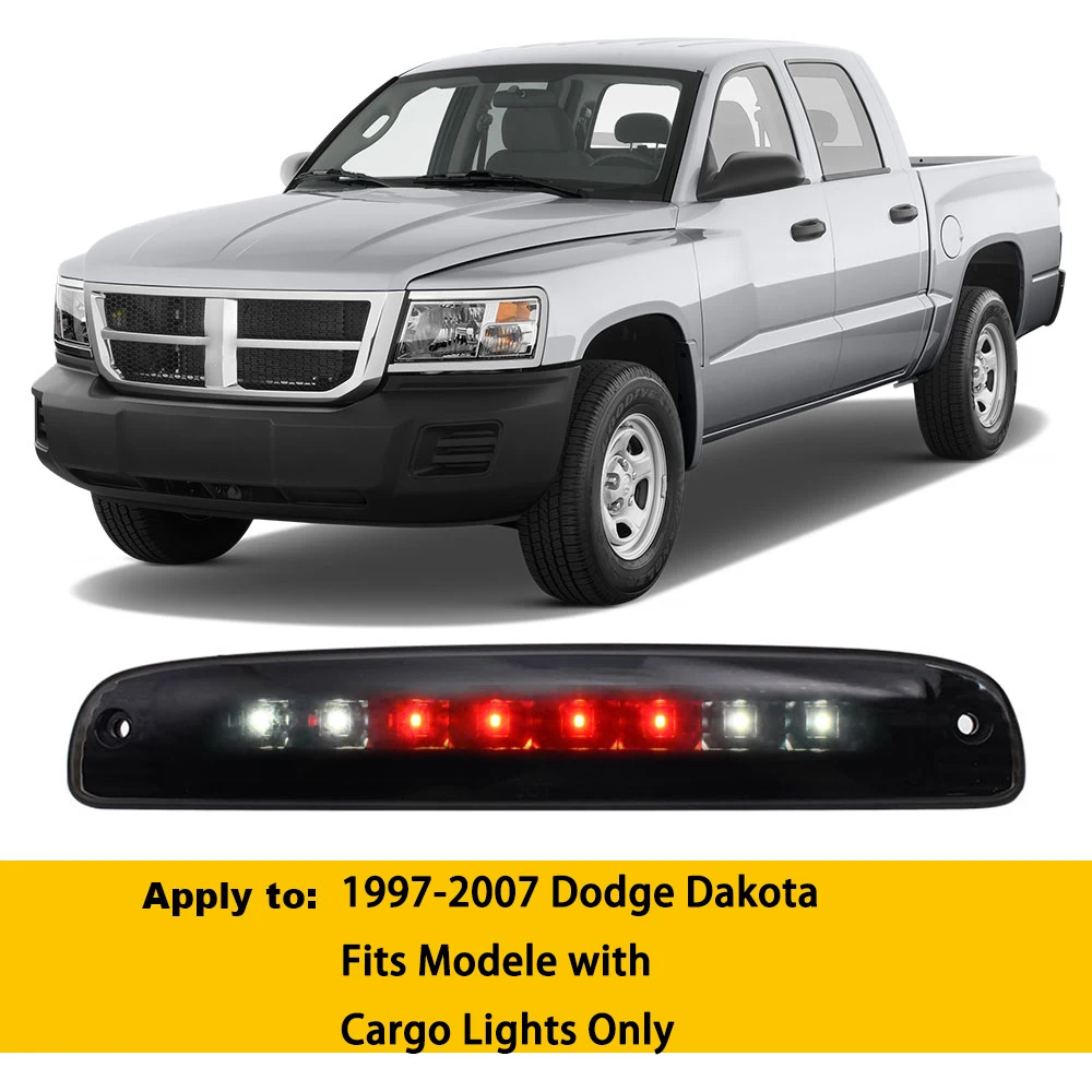 

Для Dodge Dakota 1997-2007 светодиодный 3-й задний фонарь с высоким креплением, дымчатый третий тормозной задний фонарь, задний фонарь, стоп-сигнал