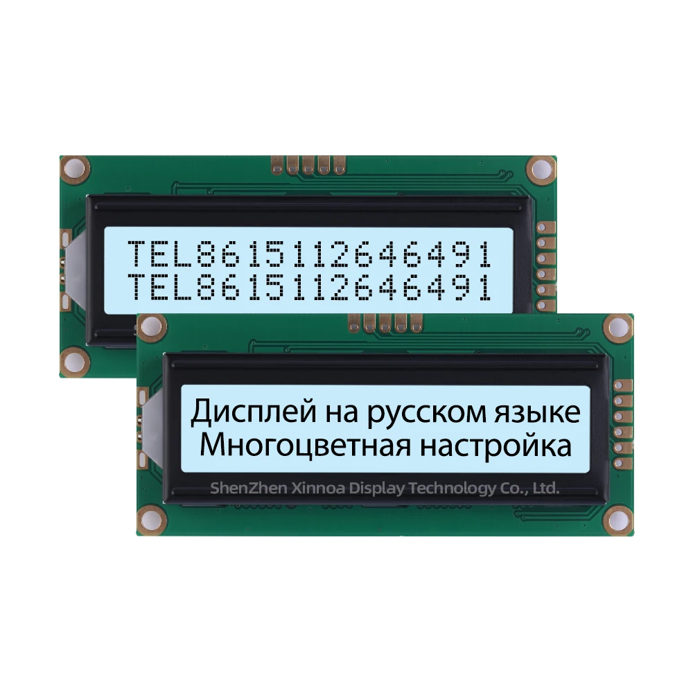 Écran LCD Double NucleoWild Tech, Lumière Verte et Noire, Lettres Russes, 1602A-19, 16x02, 80x36mm