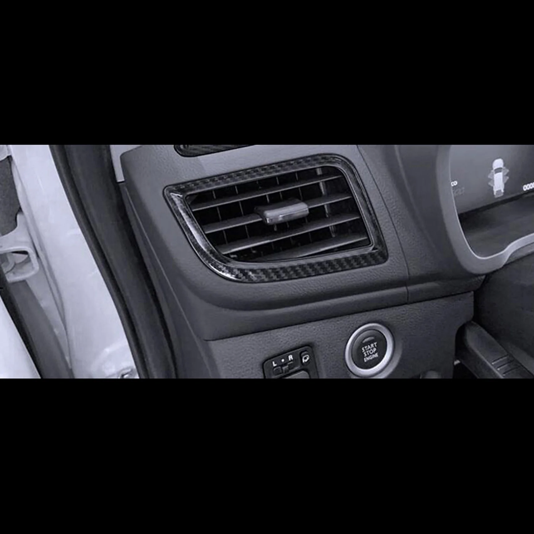 A11M-For Pajero Sport 2020 2PC Carbon Fiber ABS Car Air Conditioning Vent Outlet Cover Trim Car Styling