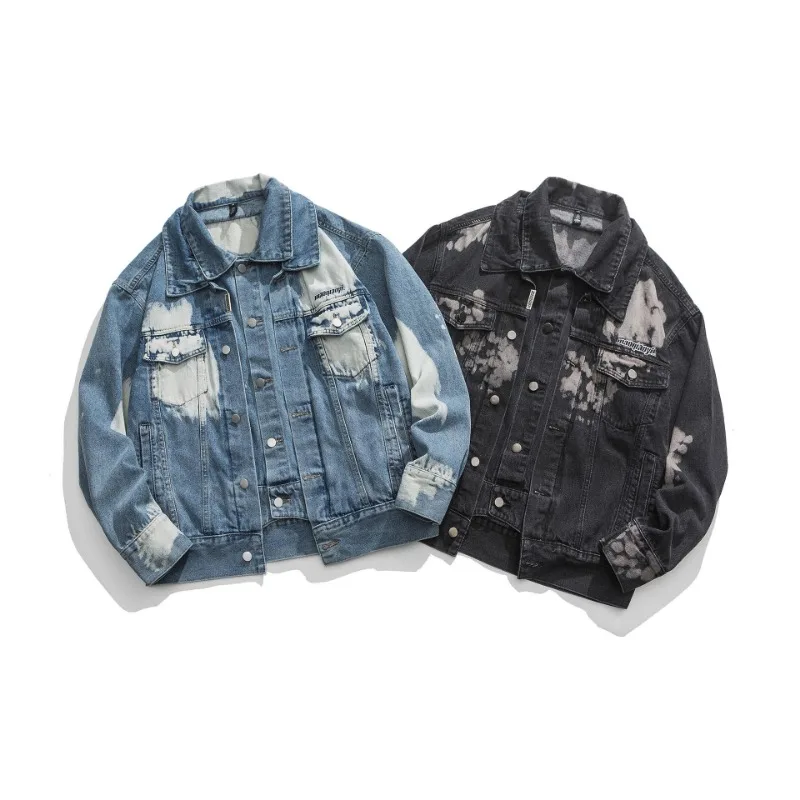 Amerikanische trend ige Jeans jacke Herren Ins trend ige lässige Paar Mäntel japanische Vintage Frühling und Herbst Top Männer Frauen Unisex-Stil