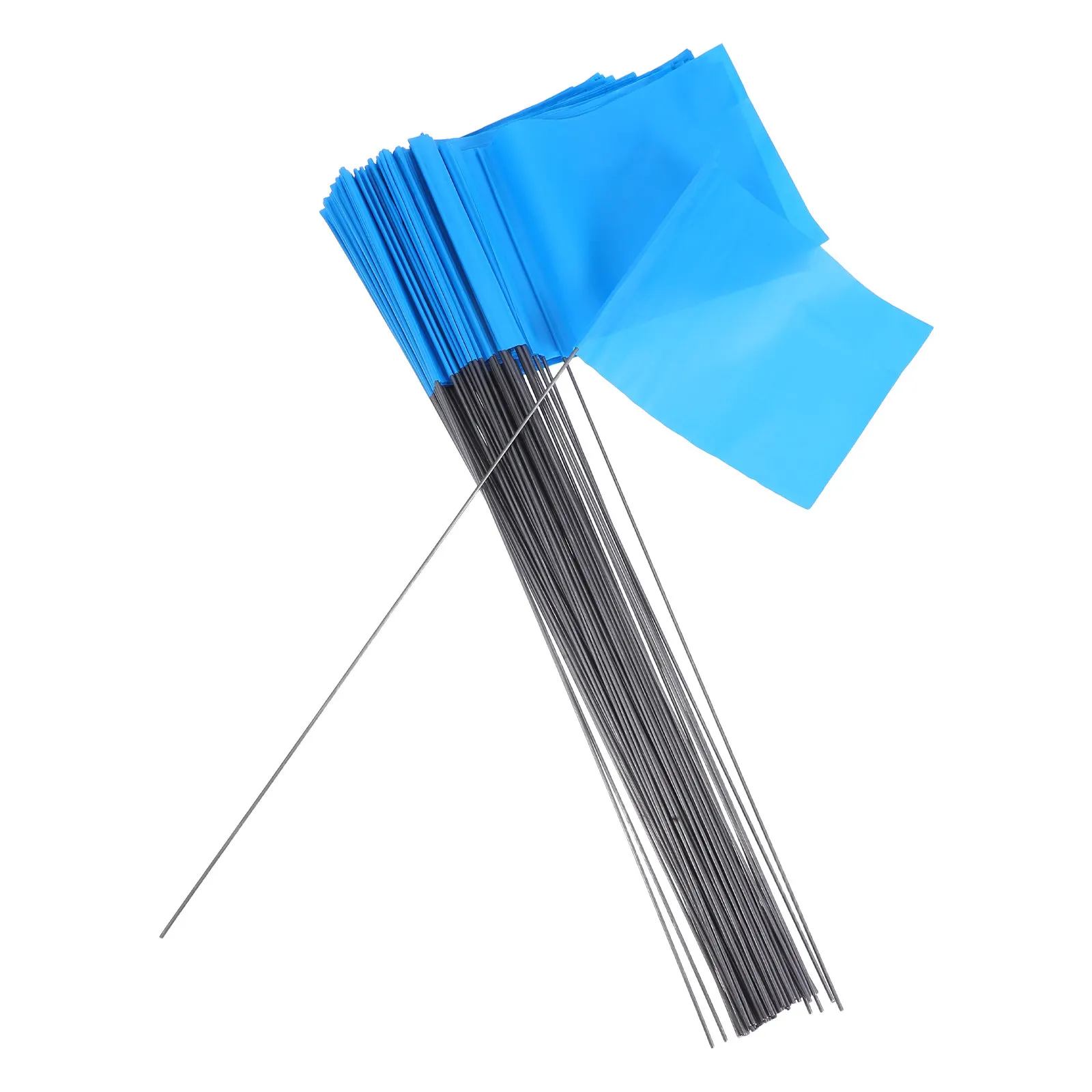 100pcs Landmark Flags with Wire Stakes for Lawn, Garden, Irrigation, Landscaping & Utility Location Marking