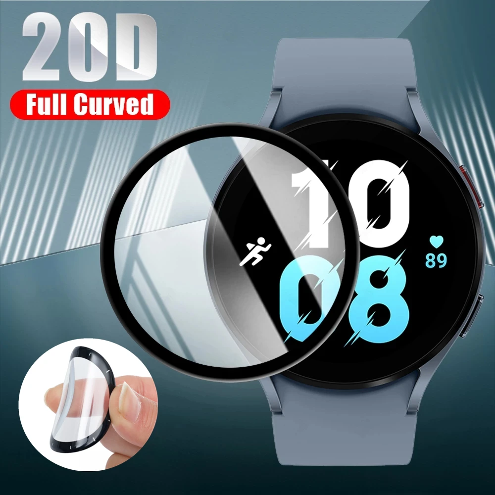 Protetor de Tela Curvo 3D para Samsung Galaxy Watch, Película Protetora SmartWatch, 4 5 Pro, 5 Pro, 40mm, 44mm