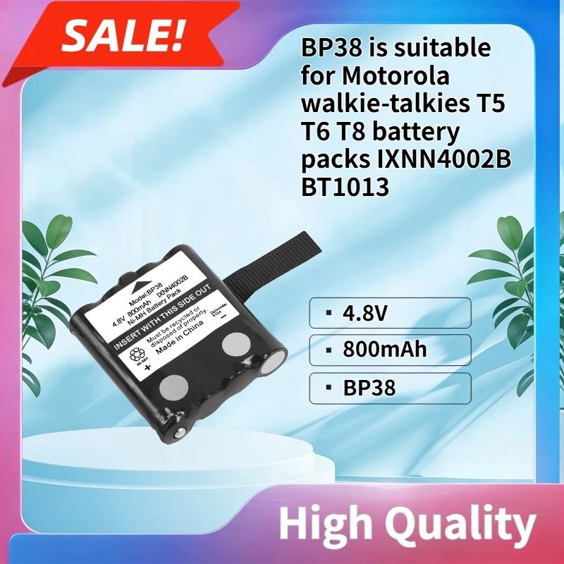 

High Quality BP38 Battery Pack IXNN4002B BT1013 Compatible with Motorola T5 T6 T8 Walkie Talkie