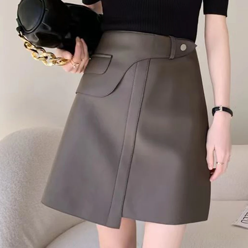 Autumn and Winter 2022 New Design Sense High Waist Slim A-line Hip Wrapped Skirt Women  skirts for women
