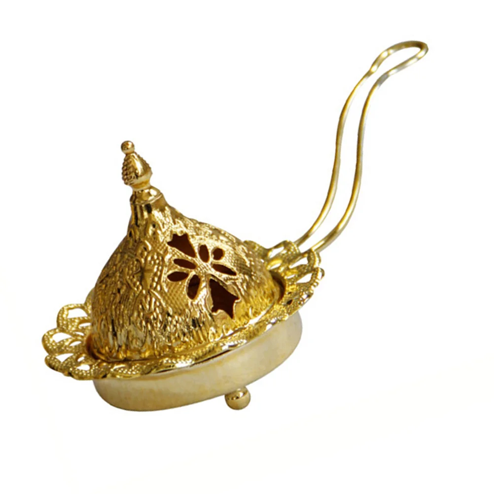

1pcs Golden Arabic Style Incense Burner Holder Tabletop Decor For Home Wedding Yoga Studio Decorative Stand