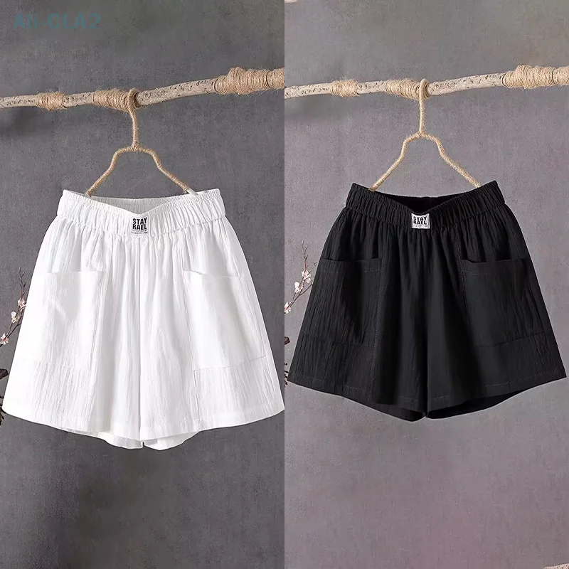 

Literary And Fashionable High-Waist Casual Loose Home Cotton And Linen Shorts