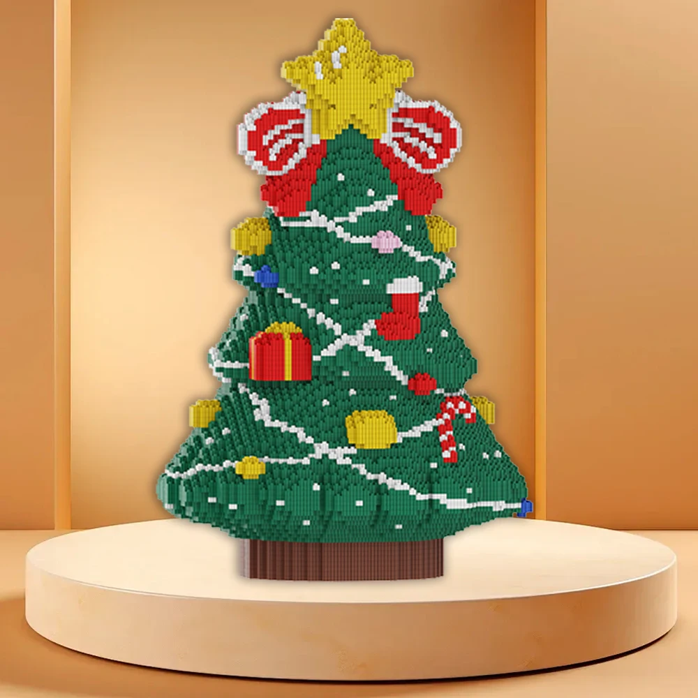 

New Large Christmas Tree Building Blocks Model Children's Assembly Toys Christmas Gifts Holiday Ornaments Assembled Bricks