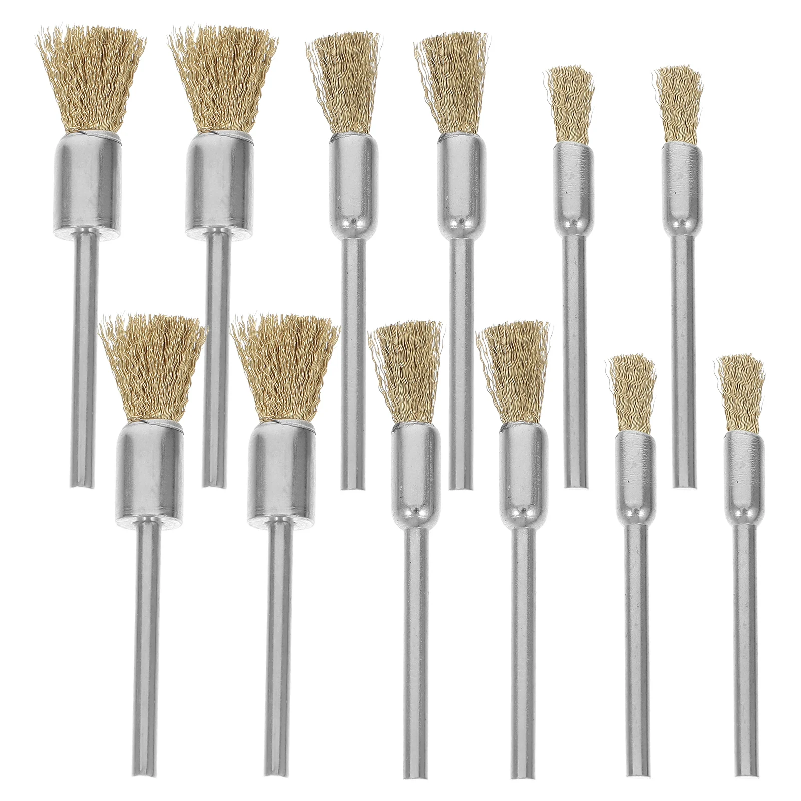 

15pcs Copper Wire Brush Small Steel Cleaning Electric Polished Head Tools Grinding Metal Surface Dusting Mini Wheel Brushes