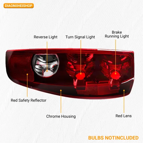 Imagen 2 del producto GM2800164 GM2801164 luces traseras izquierda/derecha carcasas de lámparas sin cable/bombilla para Chevrolet Colorado para GMC Canyon 2004-2012