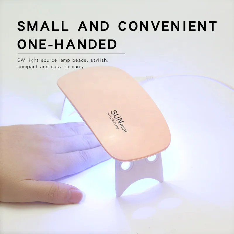 Lidan Nail Sunmini 6W LED-nageldroger Draagbare USB-kabel UV-uithardingslamp voor gelgebaseerde polijsten manicure / pedicure gelmachine 3 stuks