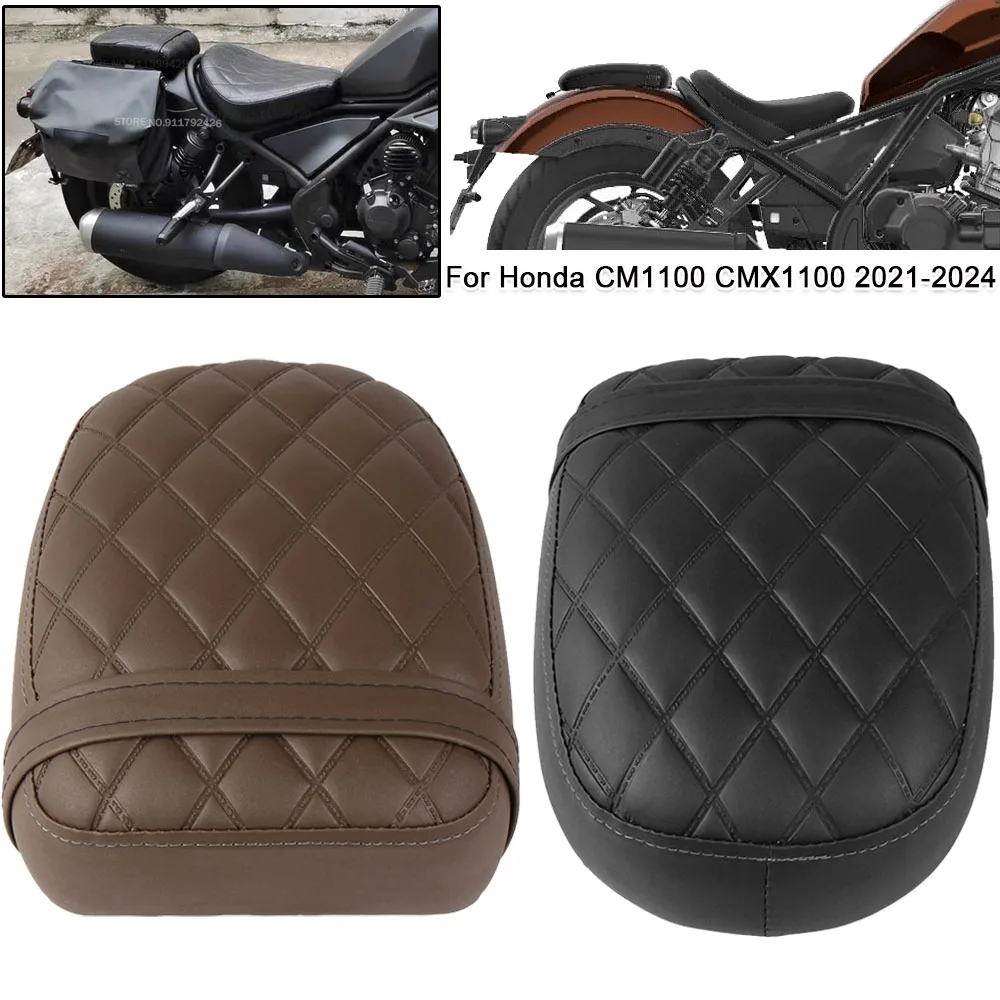 

Motorcycle Rear Seat Passenger Cushion Leather Saddle Pillion Seat For Honda Rebel CM1100 CMX1100 2024 CMX 1100 2021 2022 23 24