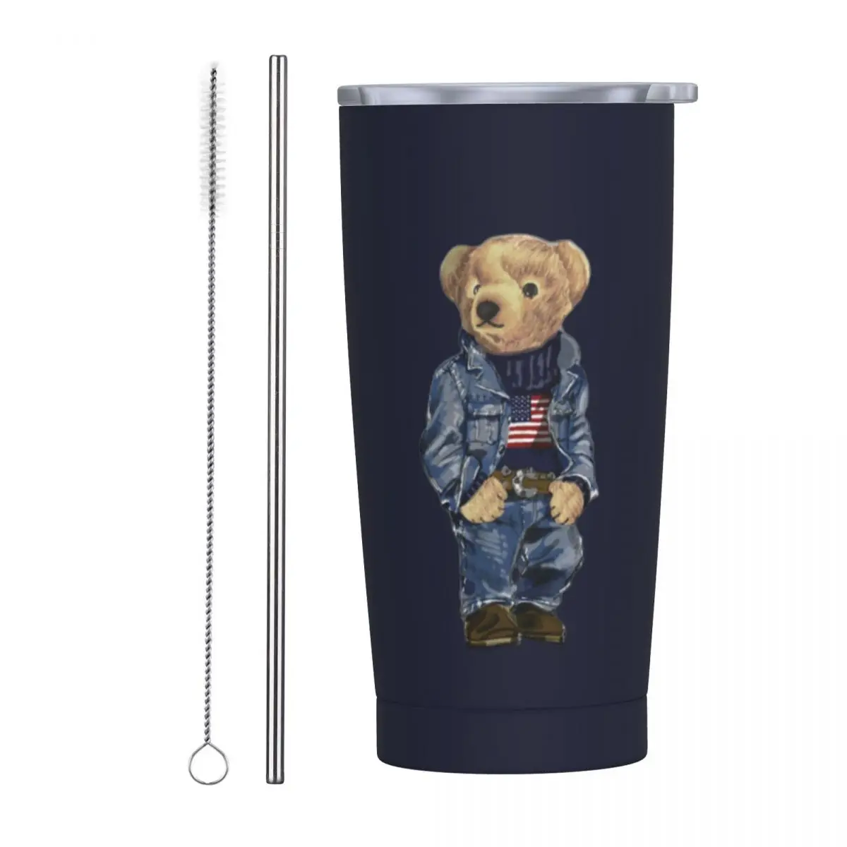 Ralph Bear 20oz Stainless Steel Insulated Thermal Coffee Car Cup Cold Hot Mugs Vacuum Flask