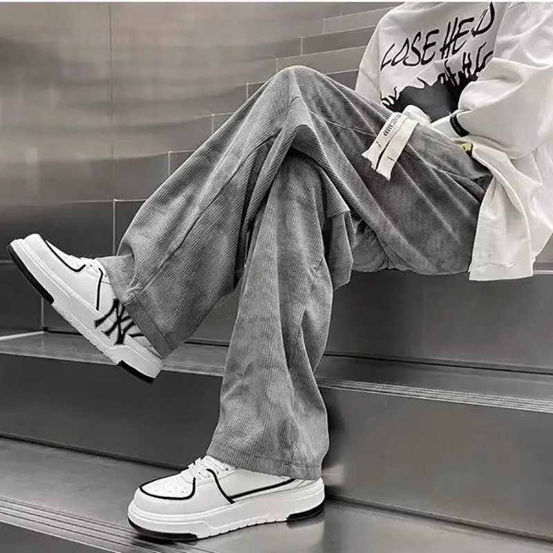 

Брюки Tie Dye с широкими штанинами и вельветовым ощущением, широкие прямые брюки, модные брендовые свободные брюки, повседневные спортивные брюки в американском стиле