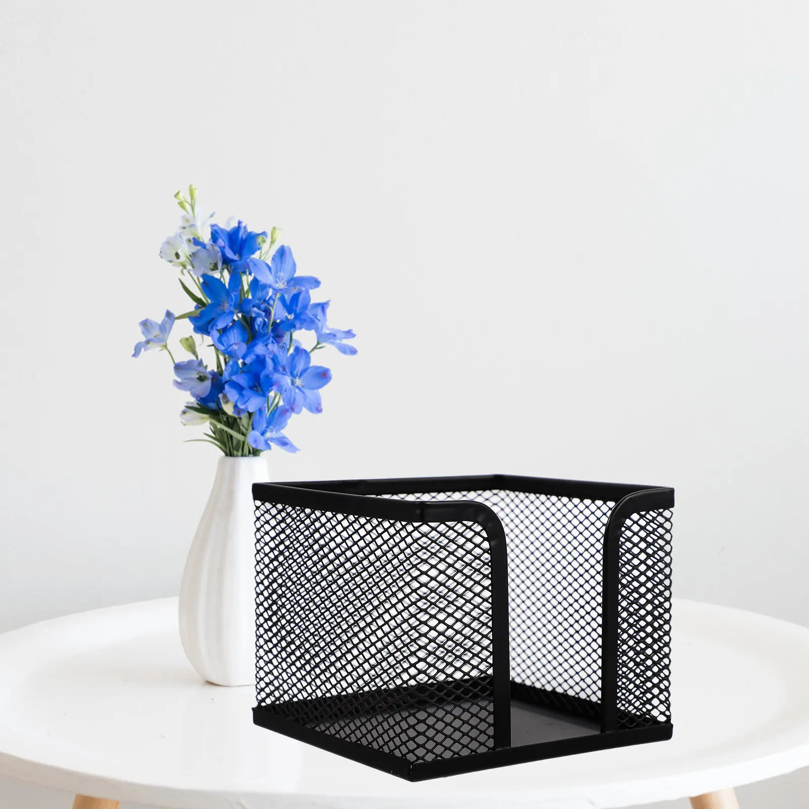 Metal Memo Pad Holder Stylish Notepad Container Desktop Organizer Napkin Holder Office Home School Use Memo Papers Case