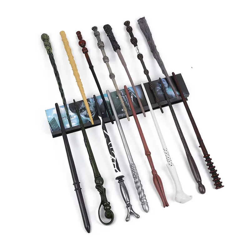 21 Styles Film Harry Magic Wand Resin Material with Gift Box Potter Staff Dumbledore Wands Cos Hermione Prop Kid Toy Gift