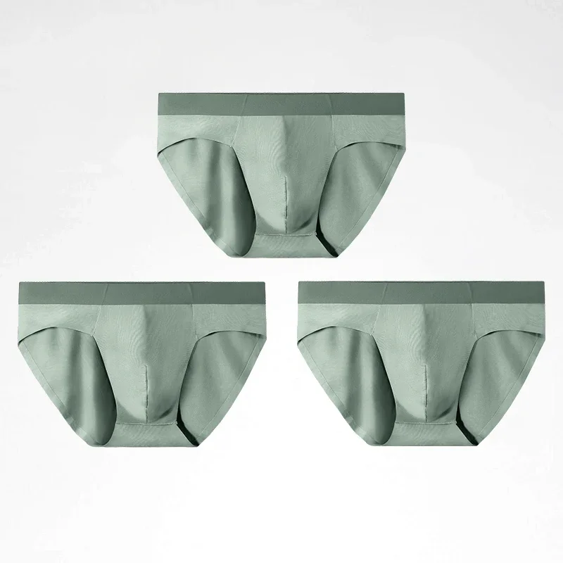 

3PCS Men's Panties Modal seamless slim fit sexy summer thin triangular panties comfortable and breathable
