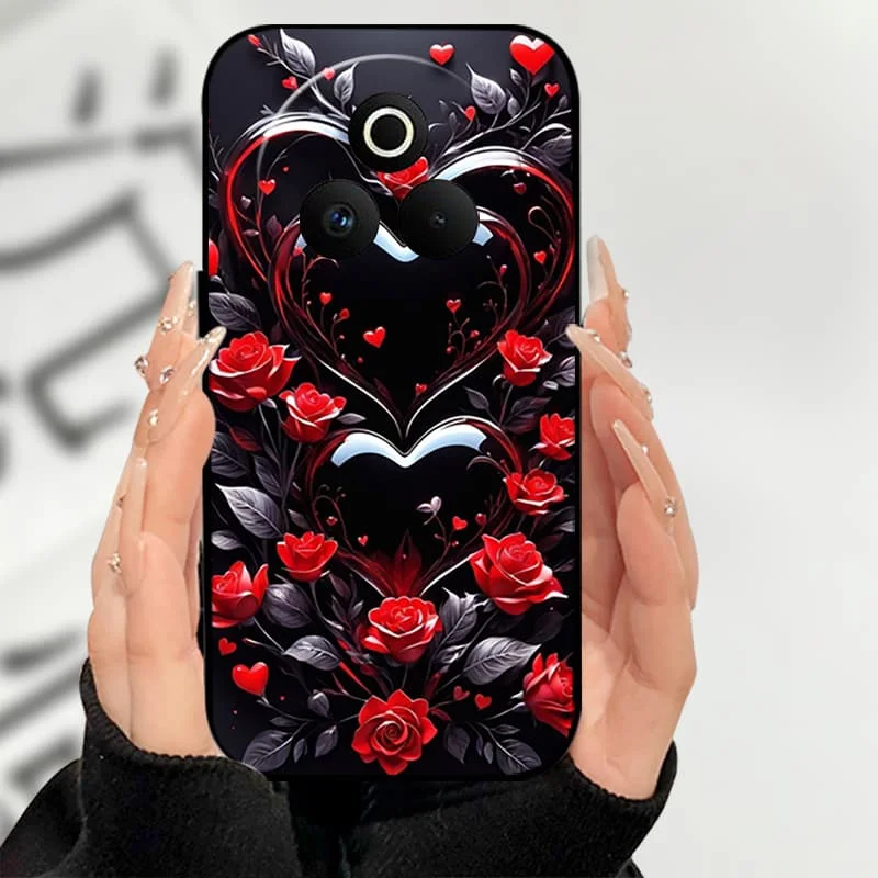 حافظة لهاتف Realme P3 Pro غطاء ممتص للصدمات أسود من السيليكون الناعم من مادة البولي يوريثان الحراري لهاتف Realme P3 Pro حافظة لهاتف Realme P3 Pro 5G غطاء خلفي Fundas #6