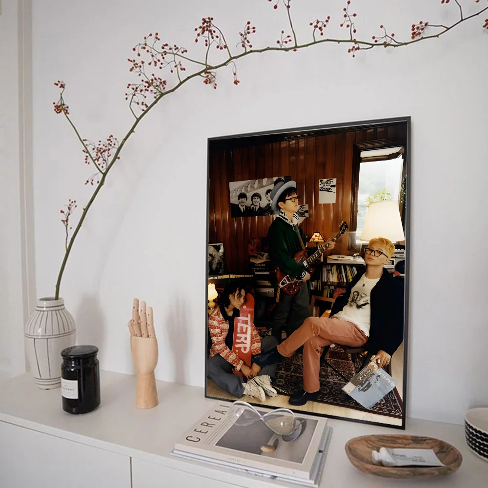 ملصق فني للموجة إلى الأرض ، مطبوعات ورقة بيضاء ، أعمال فنية ذاتية اللصق ، ديكور منزلي #3