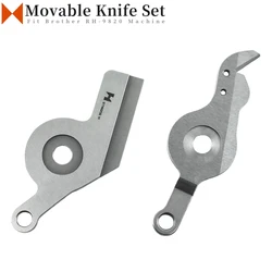 SA6988001 SA6989001 Movable Knife Set Fit Brother RH-9820, RH-982A Electronic Eyelet Button Holer Sewing Machine Blade