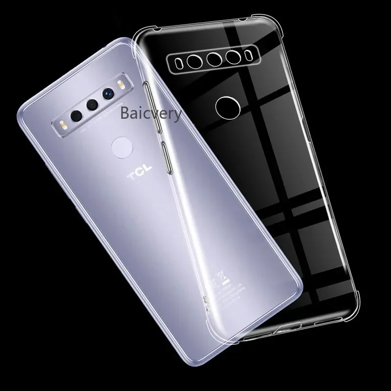 for TCL Plex 10L 10 Pro 10 SE 10 Plus 10SE 10Pro 10Plus Silicon Soft Clear Phone Casing Shockproof Full Case with Tempered Glass