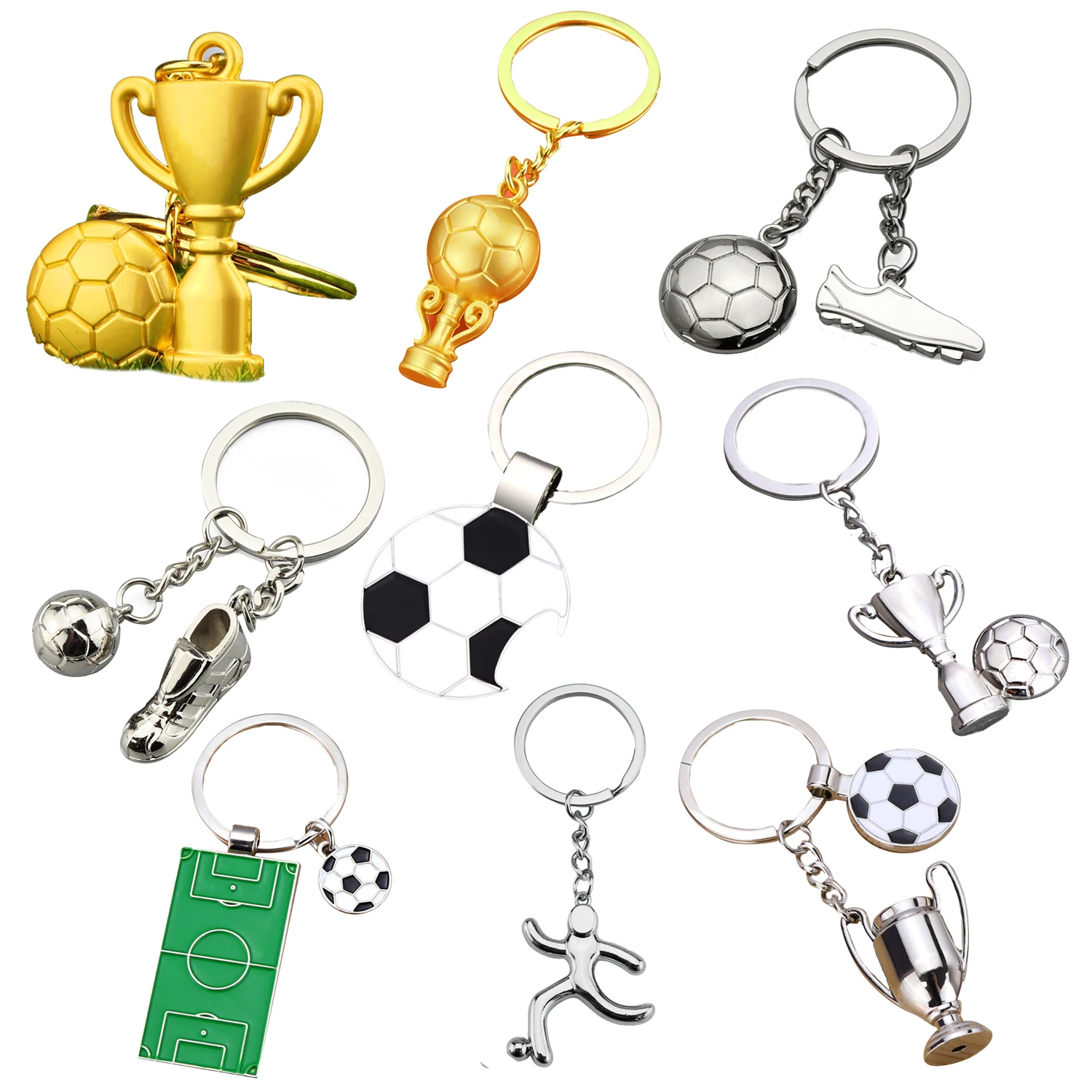 Football Key Chain Exquisite Football Sport Elements Keychains Decorative Keychains Football Ornaments Soccer Elements Keychains