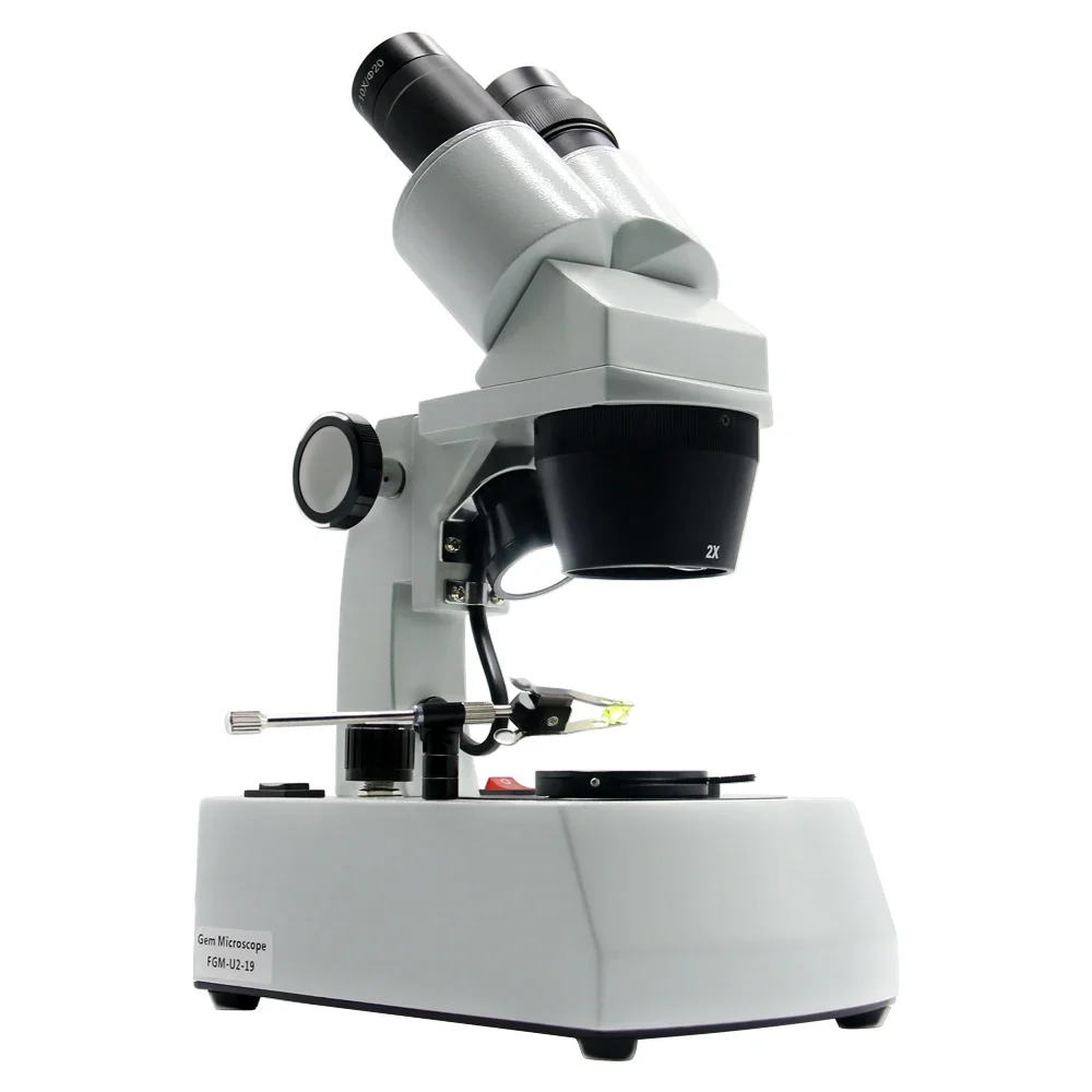 Stereo Microscope Gemology 100V-240V Optical Binocular Jewelry Gem Microscope With 20X-40X Magnification