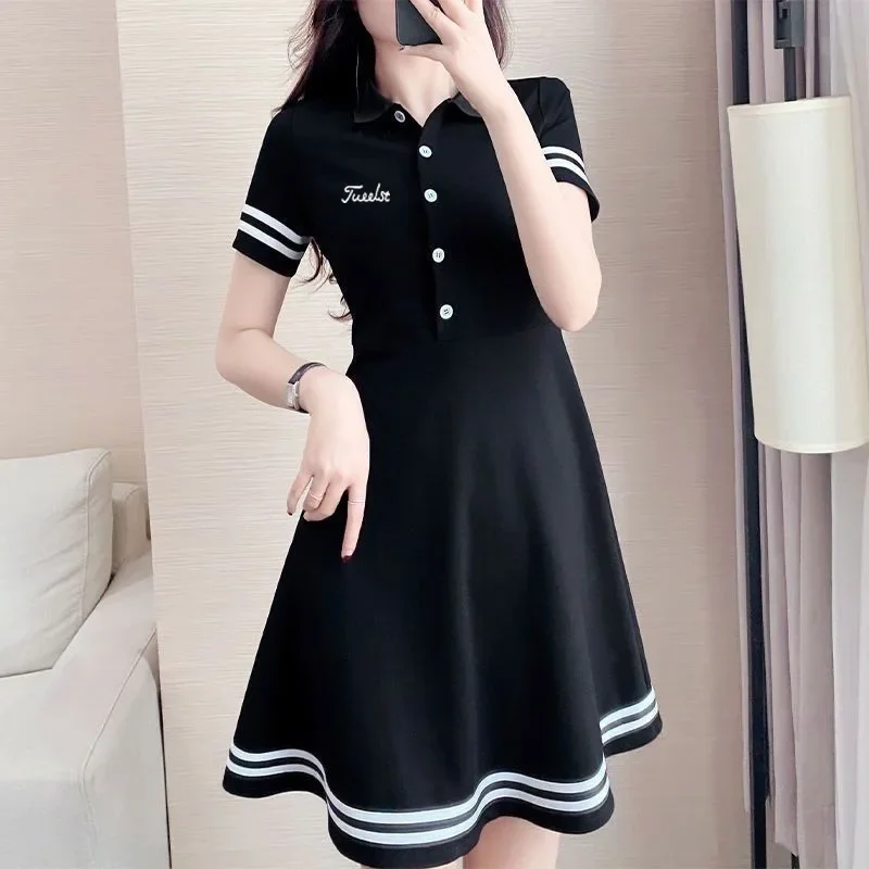 Summer women's sports dress brand women's casual clothing breathable women's slim-fit golf sports skirt skirt sports dress