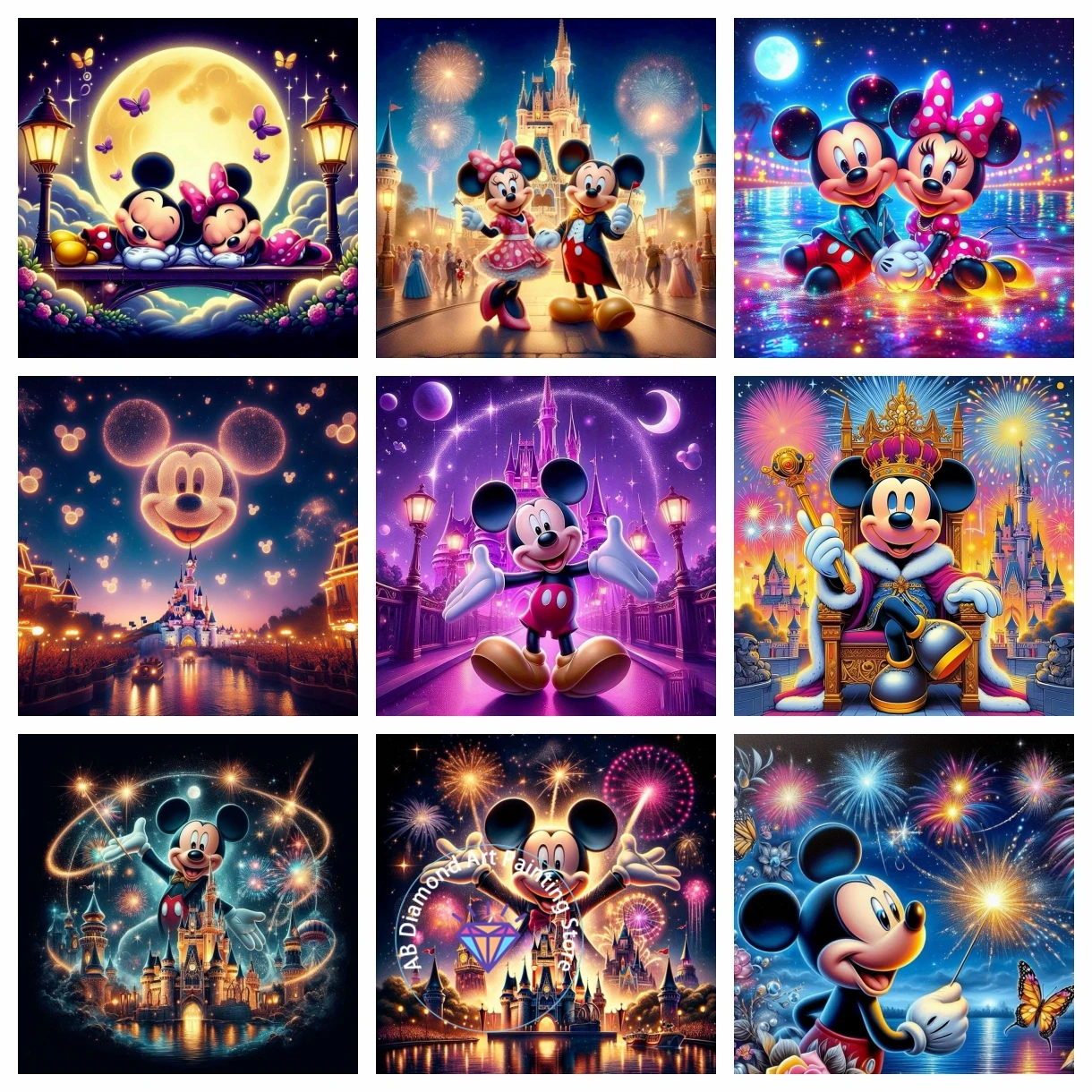 

Mickey Mouse Minnie Disney Castle AB Diamond Painting Kit 5d DIY Cross Stitch Handmade Art Gift Crafts Home Decor Children Gift
