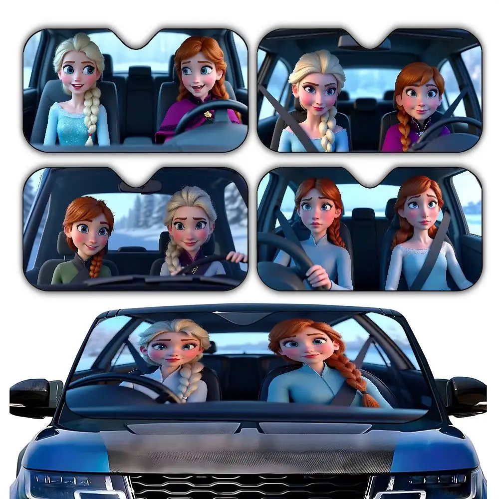 بارد E-إلسا القيادة سيارة ظلة الستائر القيادة سيارة ظلة الزجاج الأمامي غطاء الظل الأشعة فوق البنفسجية سيارة الشمس قناع حامي #1