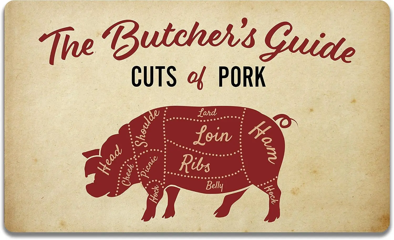 JP's Parcels Pig Decor For Home Wall Sign-These Signs Have A Retro, Rustic, and Vintage Look and are Proudly Made in the US