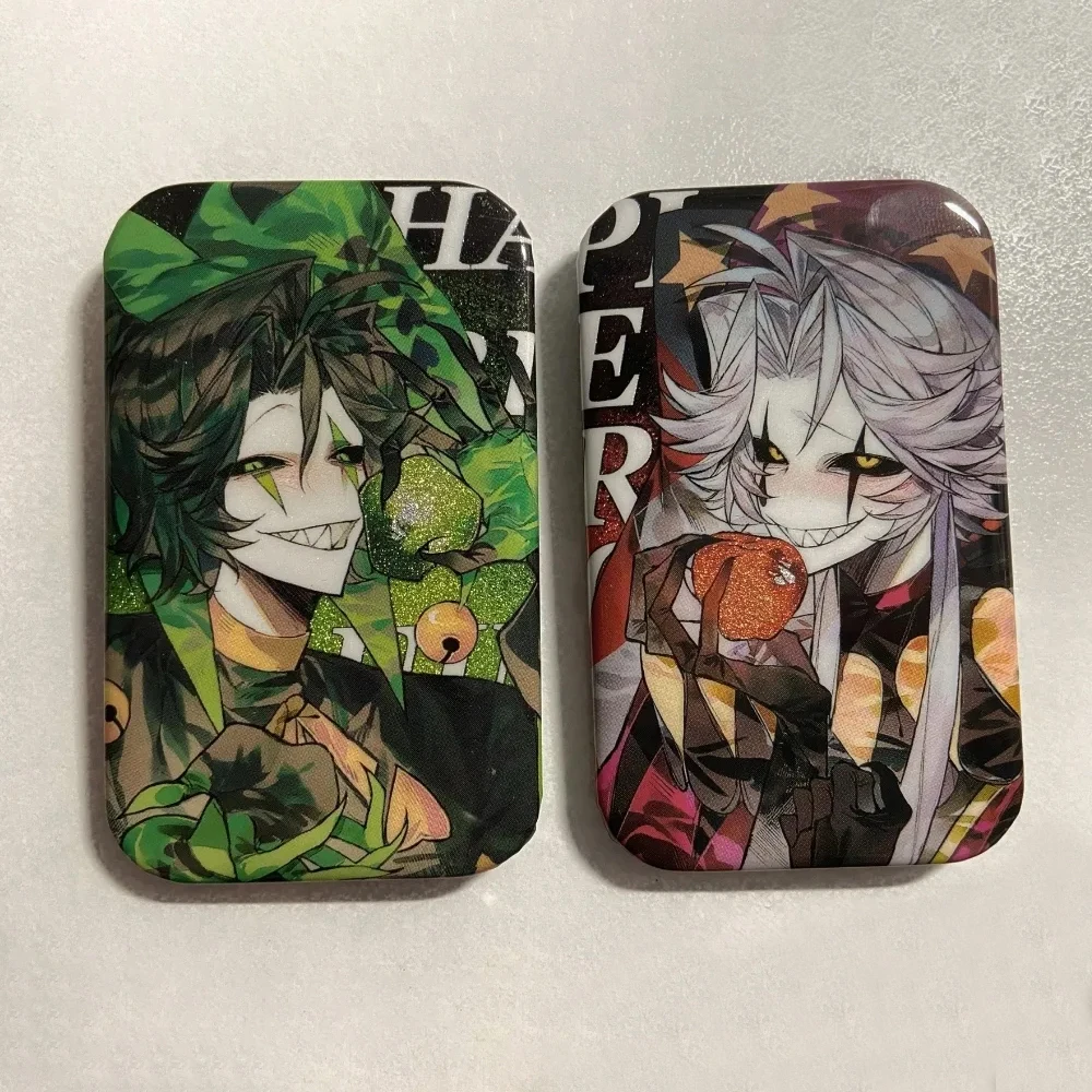 لعبة السيرك الغريب بييروت هارليكوين تأثيري شارة معدنية مربعة دبابيس صفيح تحصيل دبابيس هالوين الدعائم الطرف