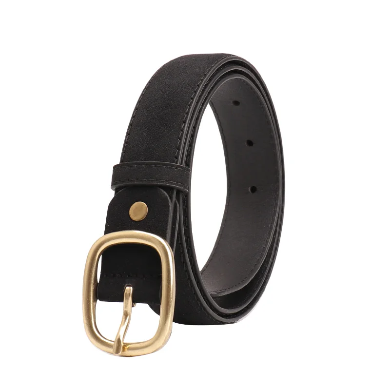 

Women Belt Solid Color Imitation Leather Alloy Pin Buckle Women's Belts Simple Casual Cowboy Pants Decorate Belt Students Belts