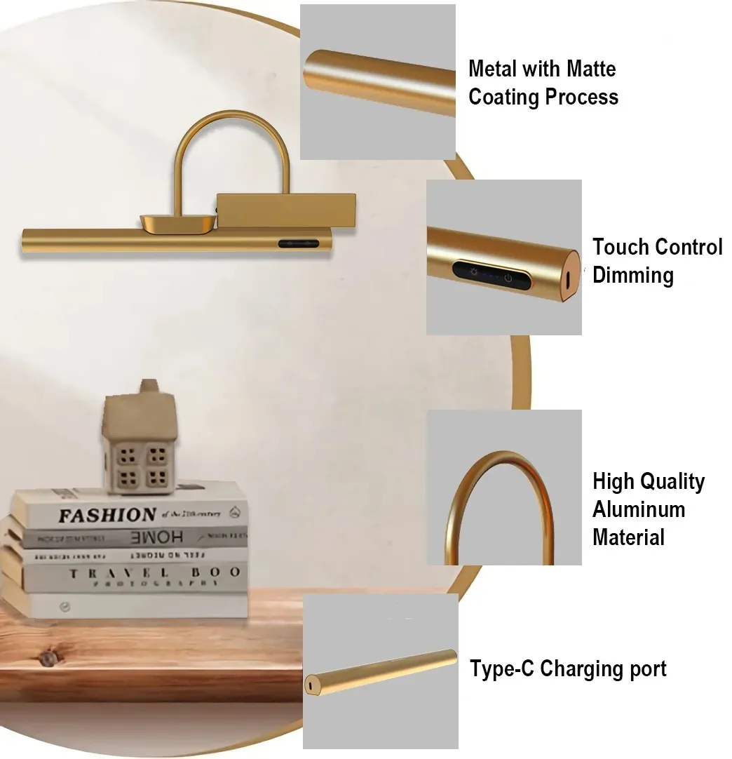 Moderne Led Ijdelheid Verlichting Badkamer Spiegel Wandlampen Waterdicht Dimbaar Toilet Wandgemonteerde Verlichtingsarmaturen Schansen