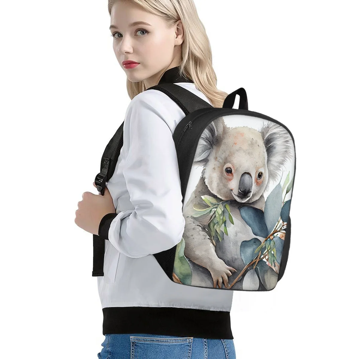 Śliczne Koala 3D torba z nadrukiem dla dzieci dzieci Bookbag przedszkole Kawaii plecak moda proste torby szkolne dla uczniów chłopców