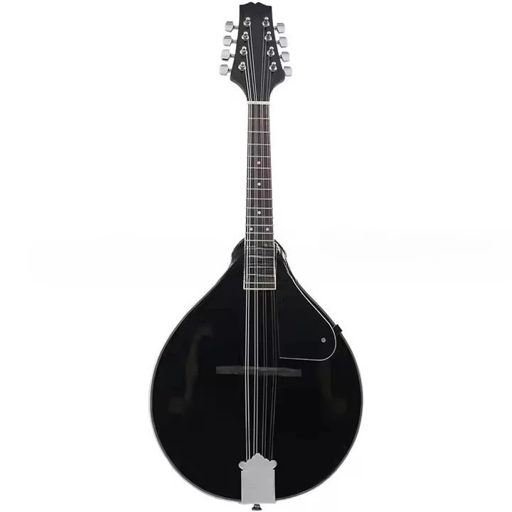 

Tibetan Ethnic Musical Instrument Mandolin Plucked Instrument Linden Panel Sunset Color Black Guitar Set