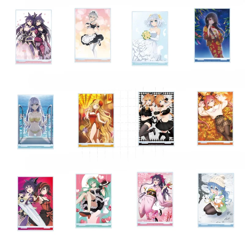 

Game Origami Tobiichi Kurumi Tokisaki Kotori Itsuka Tohka Yatogami Acrylic Stand Doll Anime Figure Model Plate Cosplay Toy Gift