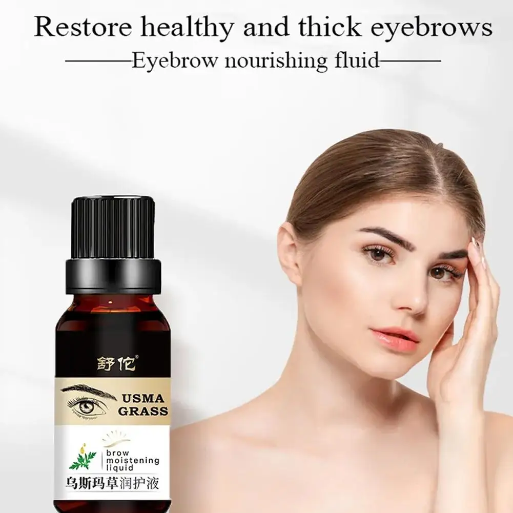 Thick Usma Grass Eyebrow Growth Liquid Effective Growth Hair 10ml Fluid Sideburns Hairline Xinjiang Beard Care F0a7