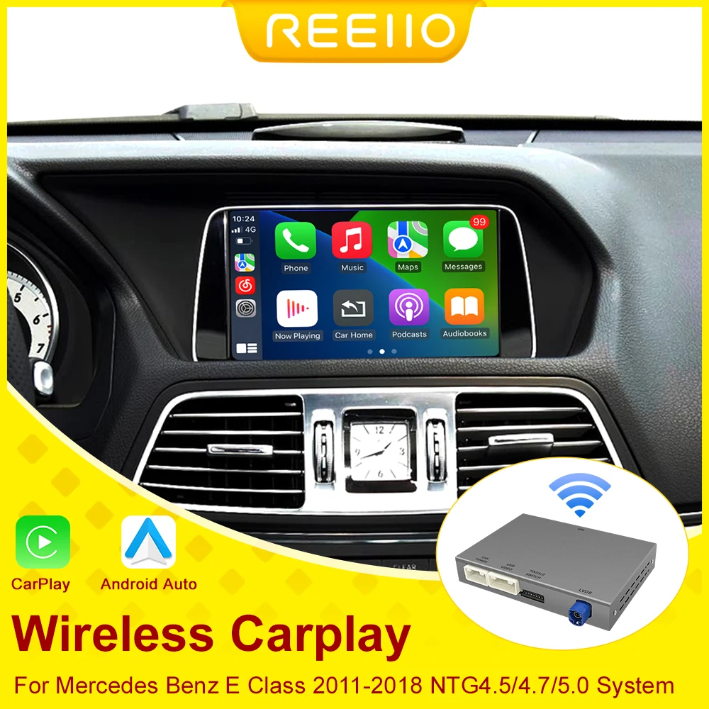 Drahtloses CarPlay Android Auto für Mercedes Benz E-Klasse W212 E300 E350 Coupe NTG4.5 5.0 2012–2016 mit Mirror Link AirPlay