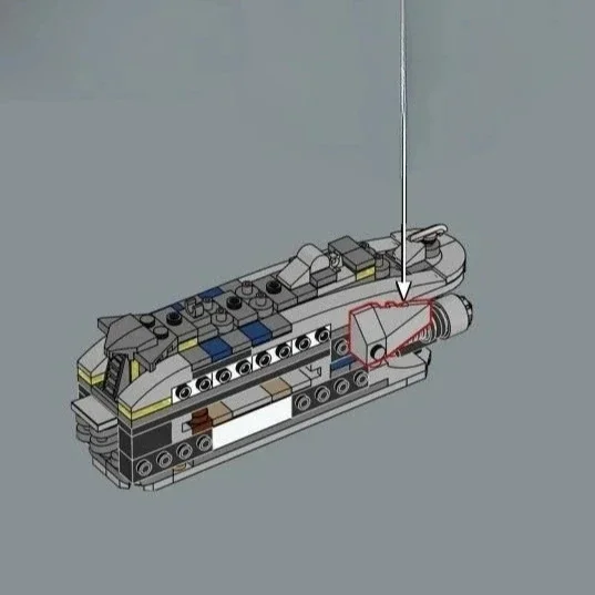 MOC Star Invisible Hand Spaceship Building Blocks Sets Compatible with Legoed Particles Suitable for Birthday Gifts - view 6
