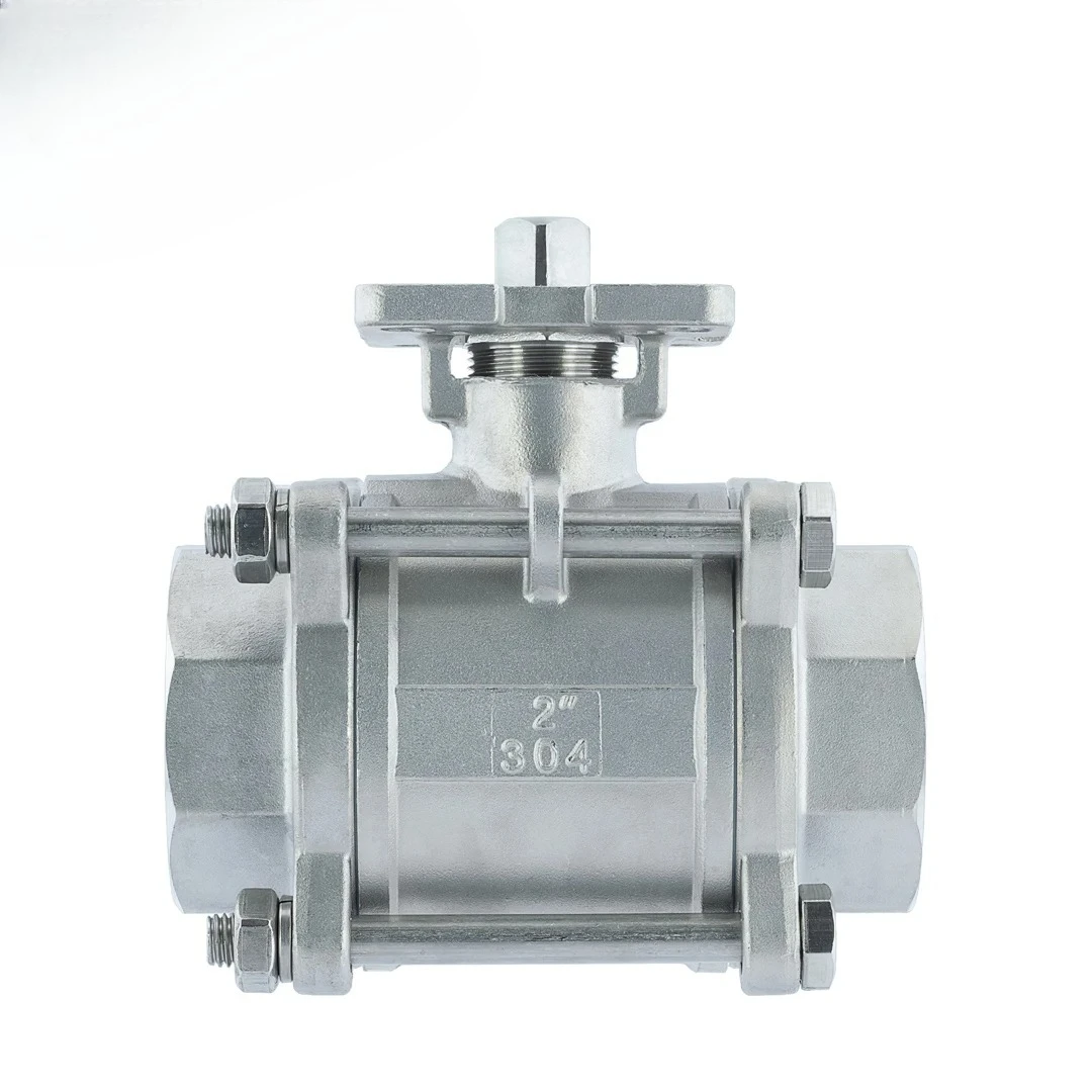 Stainless steel 304 three piece high platform internal thread ball valve Q11F-16P matching actuator switch