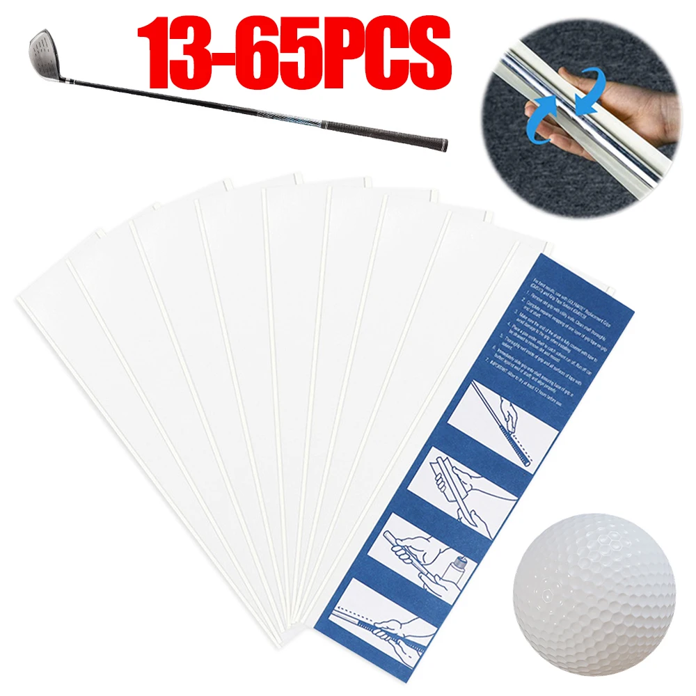 13-65pcs Golf Grip Tape Double Sided Adhesive Strips for Regripping Golf Clubs Installation Golf Grip Strip Putter Tape